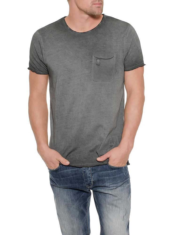 Herrlicher Ronny Jersey T-Shirt im Garment-Dyed-Look