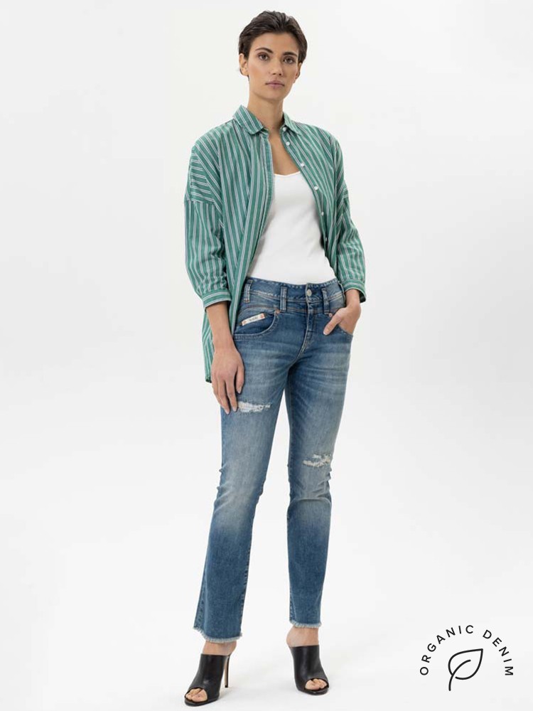 Herrlicher Pearl Cashmere Touch Bootcut Jeans mit Bio-Baumwolle
