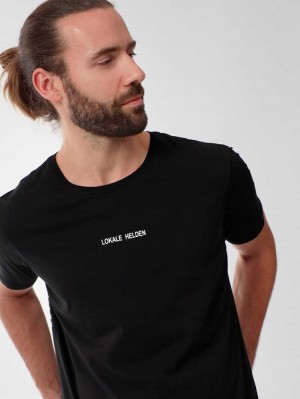 Herrlicher Base T-Shirt mit Logo-Statements aus Supima®-Baumwolle