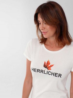 Herrlicher Kendall T-Shirt mit Herbst-Print