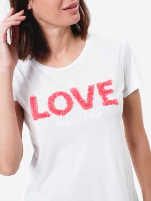 Herrlicher Kendall Shirt mit Love-Stickerei