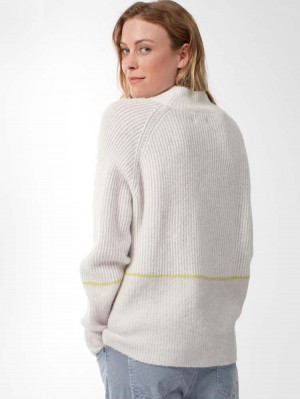 Herrlicher Labella Woll-Mix Pullover mit Streifendetail