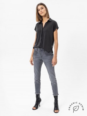 Herrlicher Shyra Cropped Cashmere-Touch Jeans mit Bio-Baumwolle