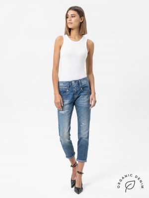 Herrlicher Shyra Cropped Cashmere-Touch Jeans mit Bio-Baumwolle